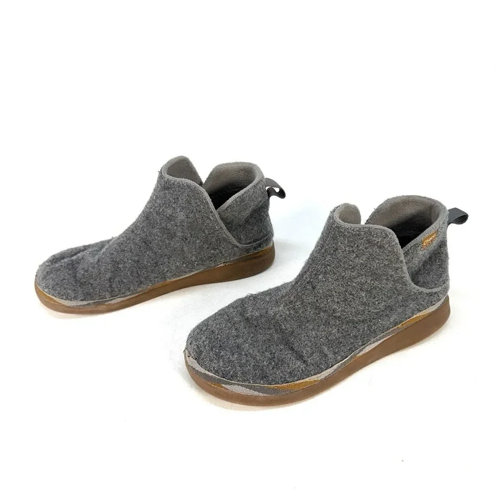 Chaco Womens Revel Mid Casual Slip On Gray Felt Polyester Winter Boots Size 8.5